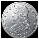 1834 Capped Bust Half Dollar NEARLY UNCIRCULATED
