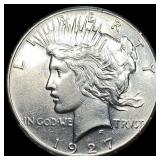 1927 Silver Peace Dollar CLOSELY UNCIRCULATED