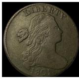 1801 Draped Bust Large Cent LIGHTLY  CIRCULATED