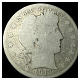 1913 Silver Barber Half Dollar NICELY  CIRCULATED