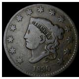 1830 Large Cent LIGHTLY CIRCULATED