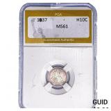 1837 Seated Liberty Half Dime PGA MS61