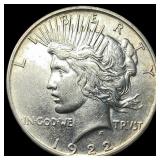 1922 Silver Peace Dollar CLOSELY UNCIRCULATED