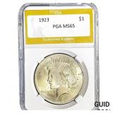 1923 Silver Peace Dollar PGA MS65