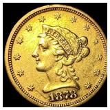 1878-S Gold $2.50 Liberty Head Quarter Eagle UNCIR
