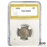 1914 Buffalo Nickel PGA MS64