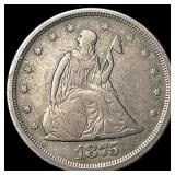 1875-S Silver Twenty Cents NEARLY  UNCIRCULATED