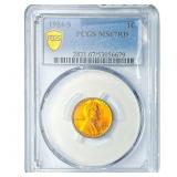 1954-S Wheat Cent PCGS MS67 RD