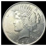 1924 Silver Peace Dollar CHOICE BU