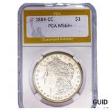 1884-CC Morgan Silver Dollar PGA MS64+