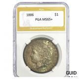 1886 Morgan Silver Dollar PGA MS65+
