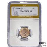 1909-S/S Wheat Cent PGA MS64 RB