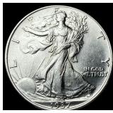 1937-S Silver Half Dollar CHOICE AU