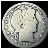 1893-O Silver Barber Half Dollar NICELY CIRCULATED