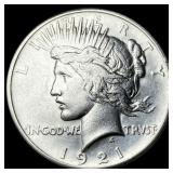 1921 Silver Peace Dollar CLOSELY UNCIRCULATED