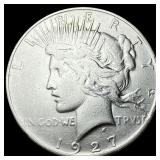 1927 Silver Peace Dollar NEARLY UNCIRCULATED