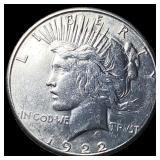 1922 Silver Peace Dollar CLOSELY UNCIRCULATED
