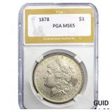 1878 Morgan Silver Dollar PGA MS65