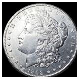 1902-S Silver Morgan Dollar CLOSELY UNCIRCULATED
