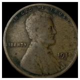 1911-S Lincoln Wheat Cent NICELY CIRCULATED