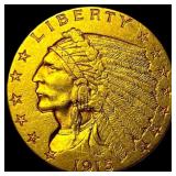 1915 Indian Head Gold $2.50 Quarter Eagle CLOSELY