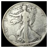 1938-D Walking Liberty Half Dollar LIGHTLY  CIRCU