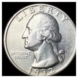 1932 Silver Washington Quarter CLOSELY UNCIRCULATE