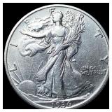 1936-S Silver Walking Liberty Half Dollar NEARLY U