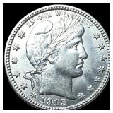 1915-D Silver Barber Quarter CHOICE AU