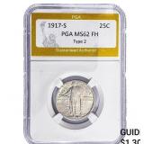 1917-S Standing Liberty Quarter PGA MS62 FH Type 2