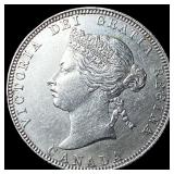 1870 Canada Silver 25 Cents CLOSELY  UNCIRCULATED