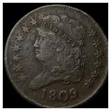 1809 Classic Head Half Cent NEARLY UNCIRCULATED