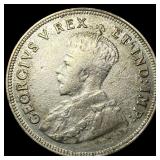 1922 East Africa 1 Shilling Silver CLOSELY UNCIRCU
