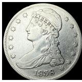 1838 Silver Capped Bust Half Dollar NEARLY  UNCIR