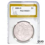 1884-O Morgan Silver Dollar PGA MS65+