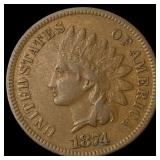 1874 Indian Head Cent CLOSELY UNCIRCULATED