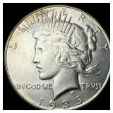 1935-S Silver Peace Dollar CLOSELY UNCIRCULATED