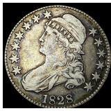 1828 Capped Bust Half Dollar NEARLY UNCIRCULATED