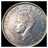 1942 Newfoundland Silver 10 Cents UNCIRCULATED