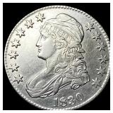 1830 Capped Bust Half Dollar CLOSELY UNCIRCULATED