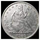1858-O Silver Seated Liberty Half Dollar  CLOSELY
