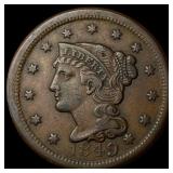 1849 Braided Hair Large Cent NEARLY UNCIRCULATED