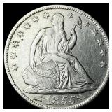 1855-O Silver Half Dollar NEARLY UNCIRCULATED