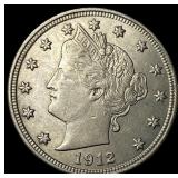 1912 Liberty Head Nickel CLOSELY UNCIRCULATED