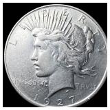 1927 Silver Peace Dollar CLOSELY UNCIRCULATED