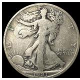 1921-D Silver Half Dollar Walking Liberty  NICELY