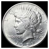 1921 Silver Peace Dollar CLOSELY UNCIRCULATED