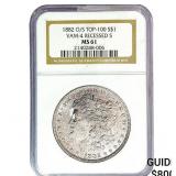 1882-O/S Morgan Silver Dollar NGC MS61 VAM-4
