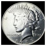 1935-S Silver Peace Dollar CLOSELY UNCIRCULATED
