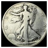 1920-D Silver Walking Liberty Half Dollar LIGHTLY
